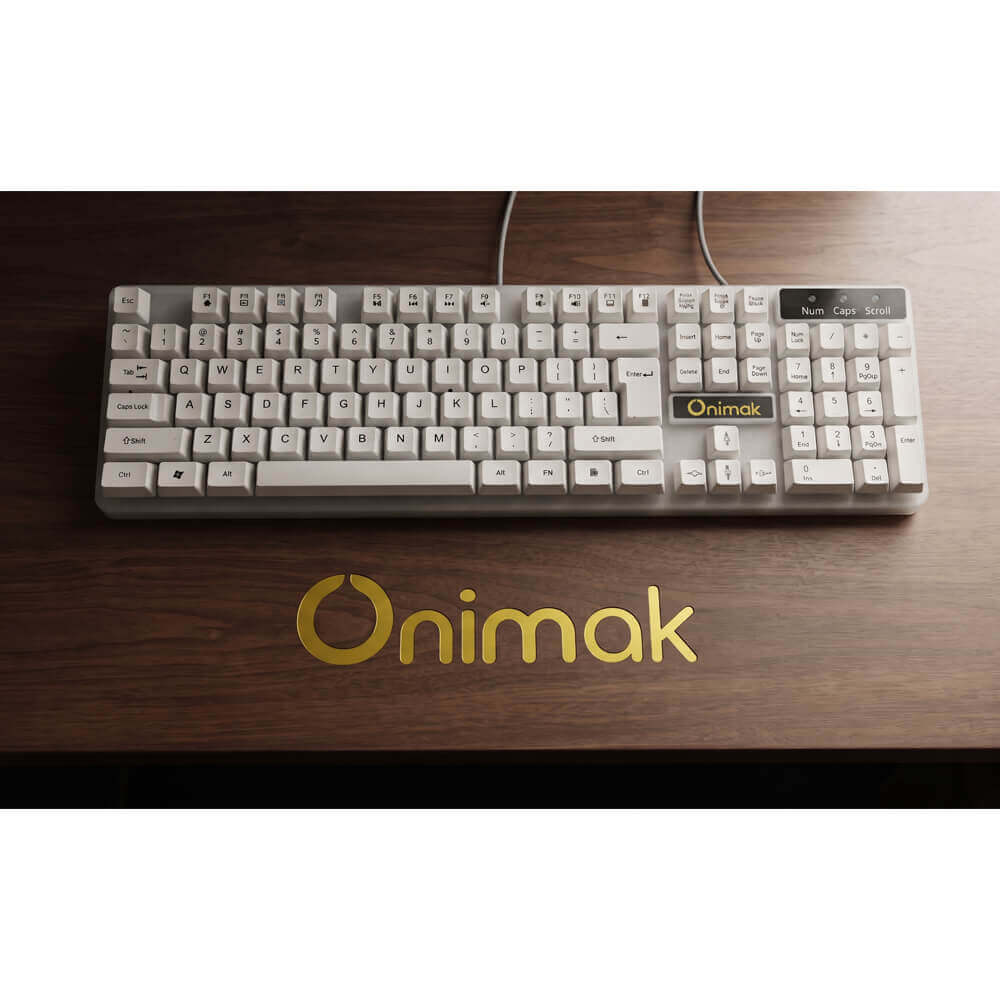 Bàn Phím Gaming Có Dây ONIMAK K200L USB LED RGB (White) - Ảnh 3