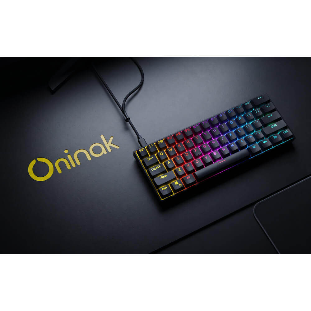 Bàn Phím Cơ Gaming ONIMAK KM500 Red Switch LED RGB 61 Phím - Ảnh 2