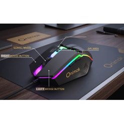 Chuột Gaming Có Dây ONIMAK M200L USB 1600 DPI LED