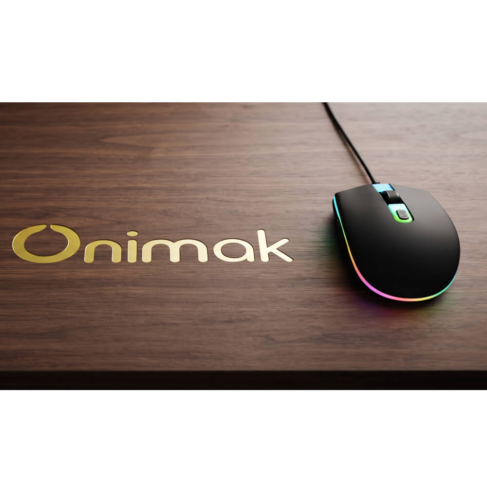 Chuột Gaming Có Dây ONIMAK M200LX USB 1200 DPI 4 Nút LED Gaming Thiết Kế Công Thái Học - Ảnh 3